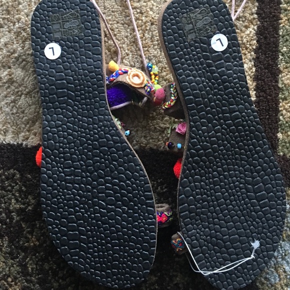 Free People Thaikila Khun Wrap Sandals Large 8 - Picture 8 of 8